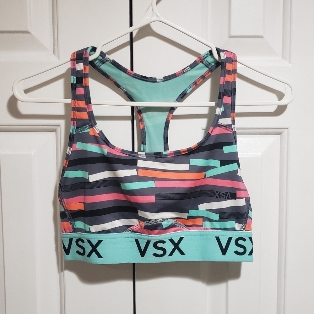 VSX Colorful Lightly Lined Sports Bra Size Small